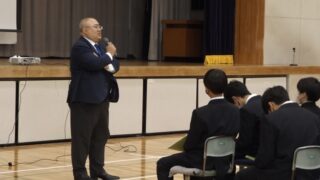 竜王北中学校で「職業講話」